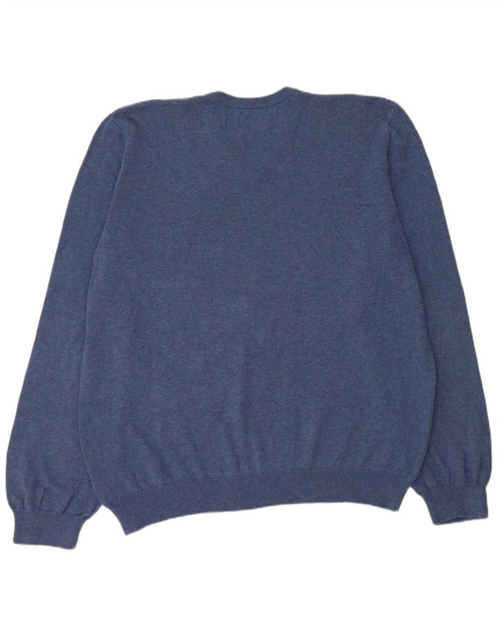Maglione maglione con scollo a V da uomo Marks & Spencer 2XL cotone blu