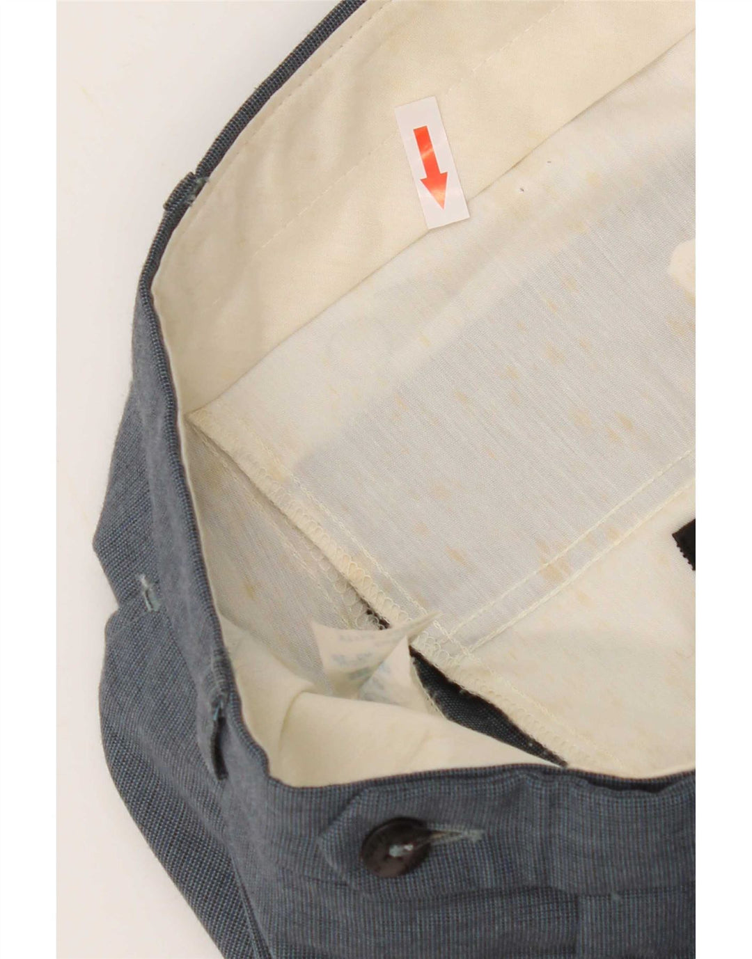 Pantaloni da completo da uomo con pegging Farah W32 L29 poliestere blu