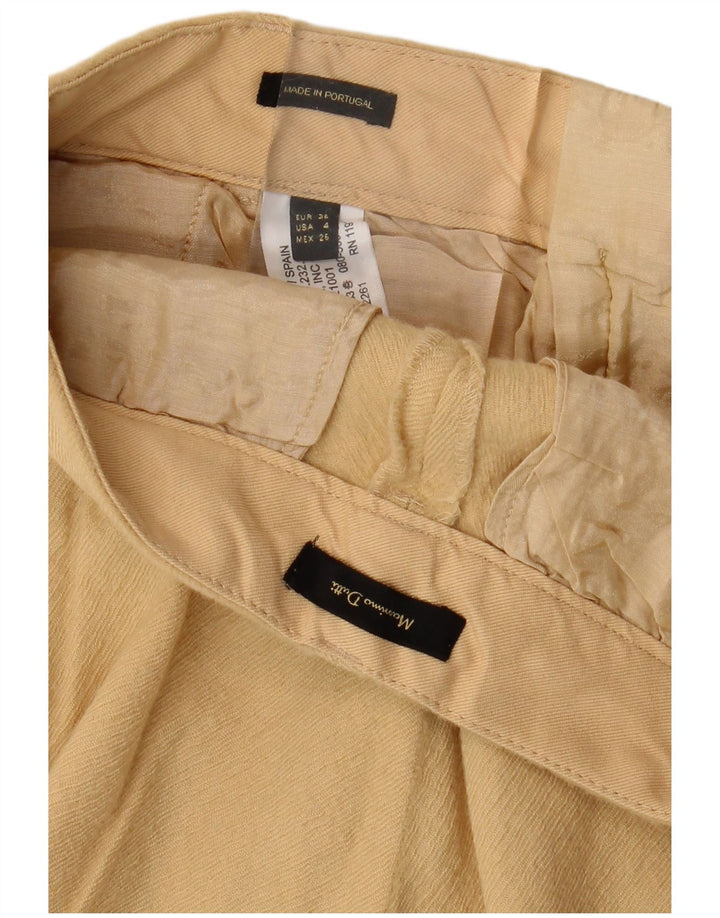 MASSIMO DUTTI Pantaloni chino dritti da donna EU 36 XS W26 L26 Beige Lana