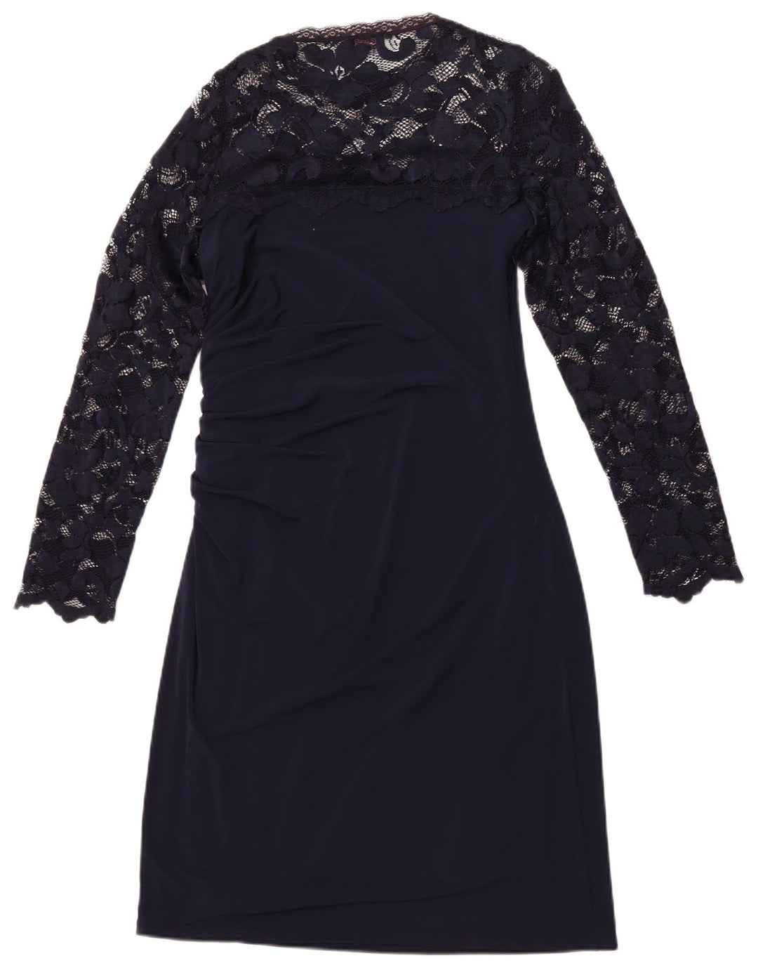 PHASE EIGHT Abito lungo da donna a maniche lunghe UK 12 Medio blu navy floreale