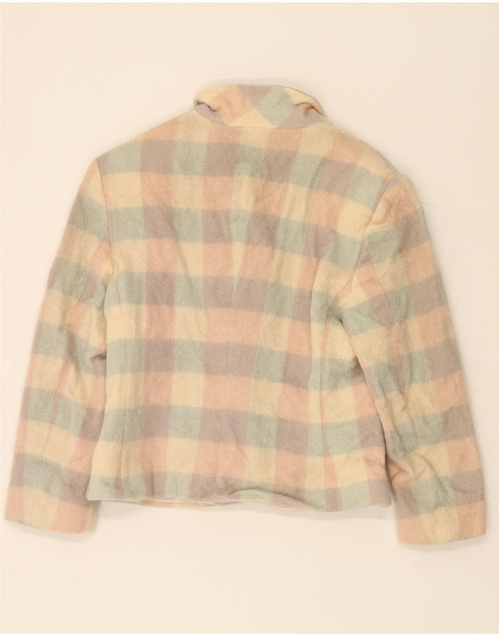 DANIEL HECHTER Womens Blazer Jacket UK 14 Large Multicoloured Check