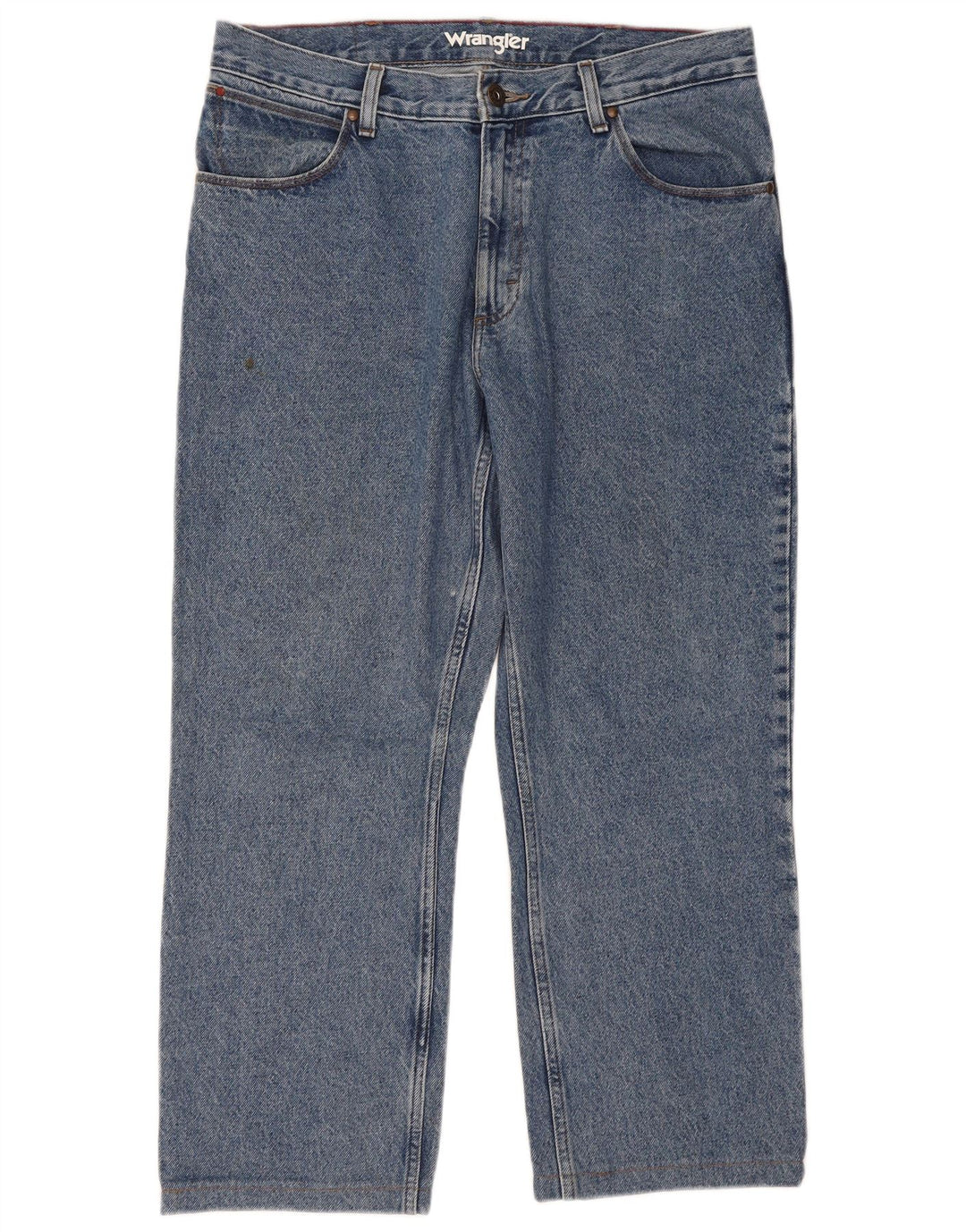 WRANGLER Mens Cropped Straight Jeans W34 L26 Blue