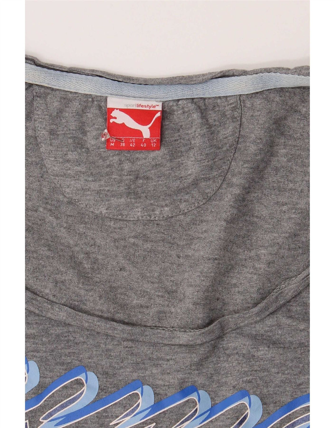 T-shirt grafica da donna Puma UK 12 Grigio medio