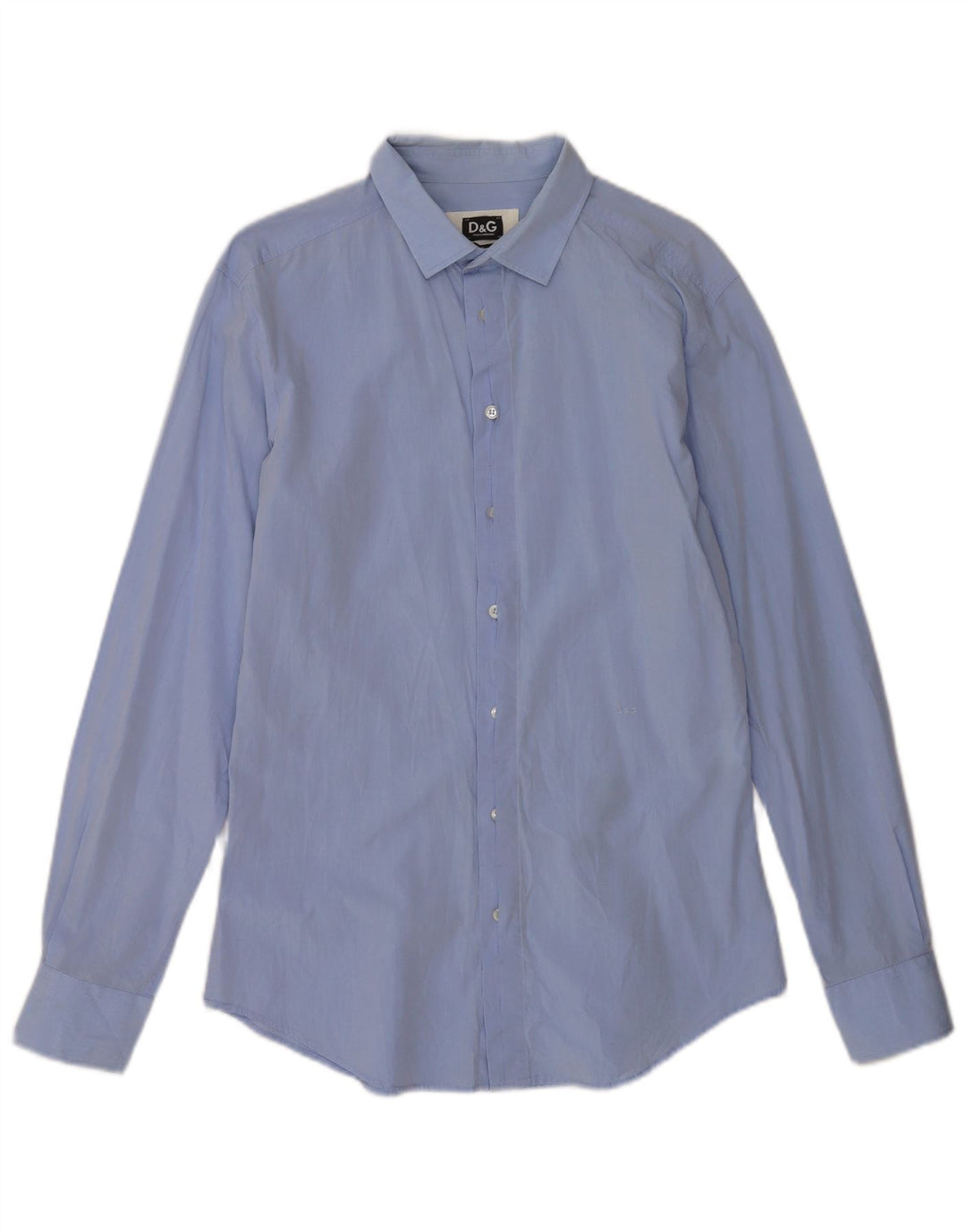 Camicia Slim Fit da Uomo Dolce & Gabbana IT 50 Cotone Blu Medio