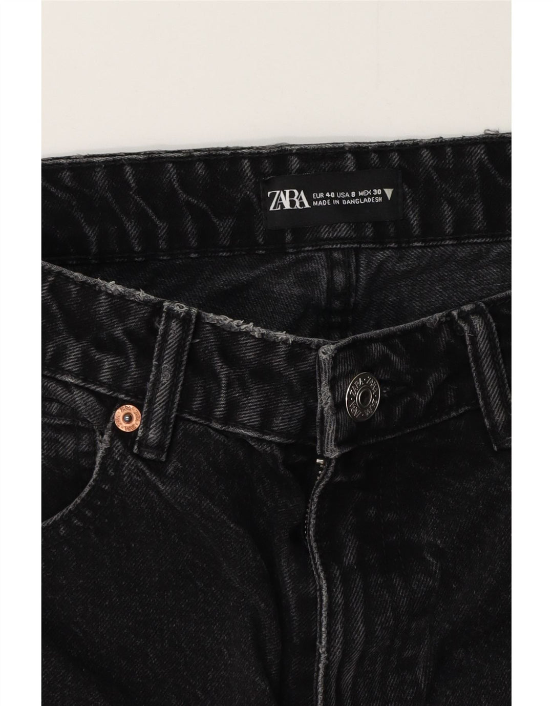 Jeans affusolati da donna Zara EU 40 medio W30 L27 neri