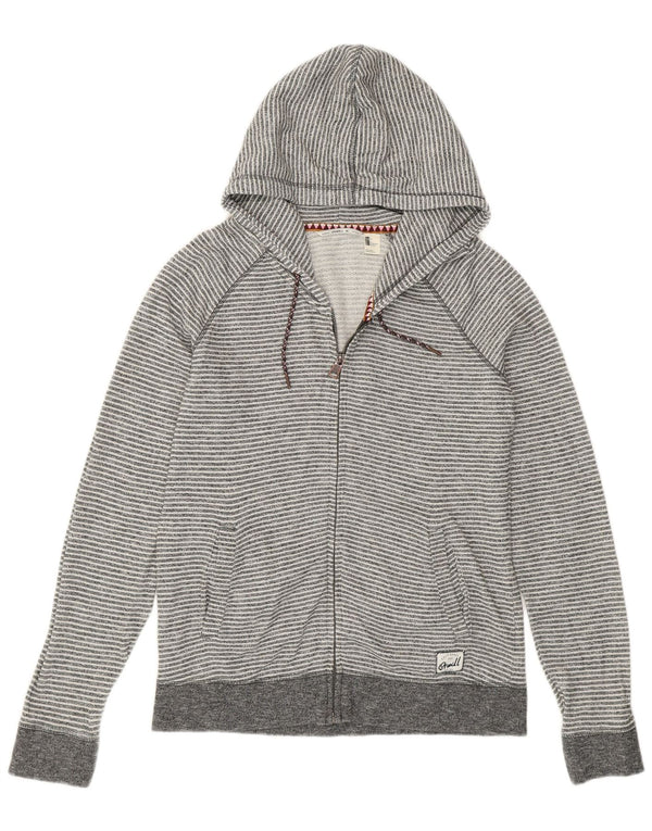 Maglione con cappuccio e zip da donna O'Neill UK 14 Cotone a righe grandi grigie