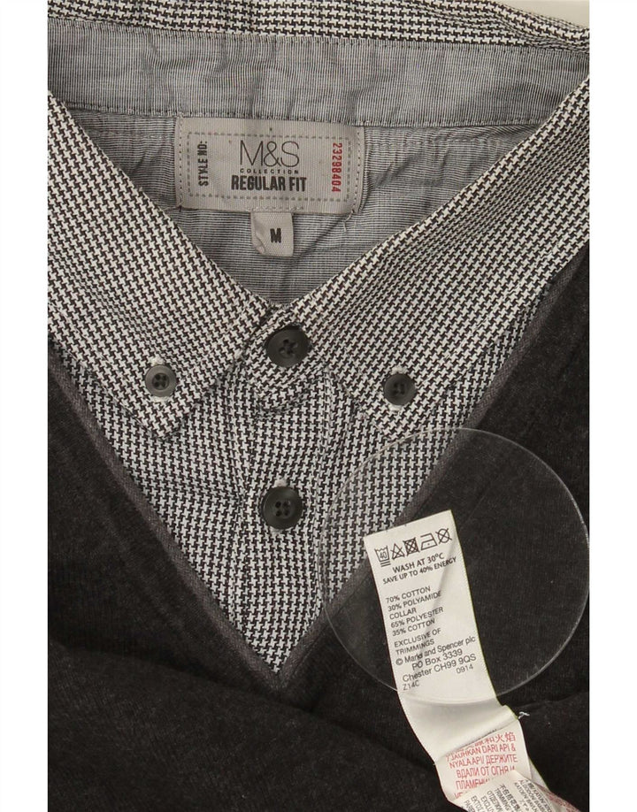 Maglione da uomo Marks & Spencer vestibilità regolare con collo alto Grigio medio