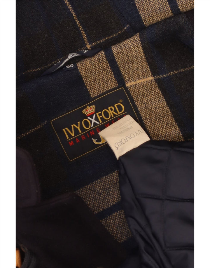 Montgomery con cappuccio da uomo Ivy Oxford IT 50 Large in lana blu navy