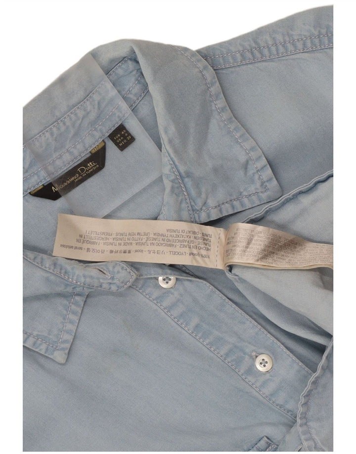 Abito camicia a maniche lunghe da donna Massimo Dutti EU 40 Lyocell blu medio