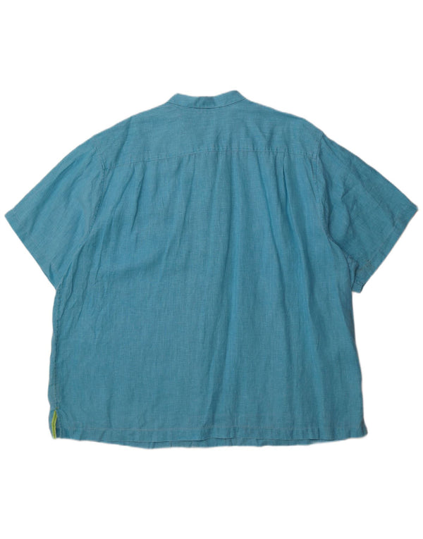 Camicia a maniche corte Grant Fit da uomo Tommy Bahama 2XL Lino blu