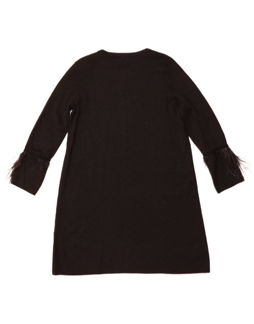 Abito maglione ZARA da donna con maniche a 3/4 UK 10 piccolo nero