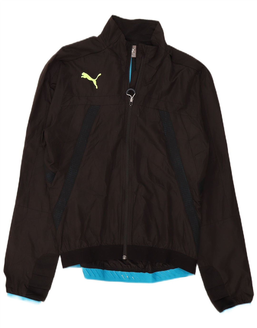 Giacca da tuta da uomo PUMA, giacca in poliestere color block medio nero
