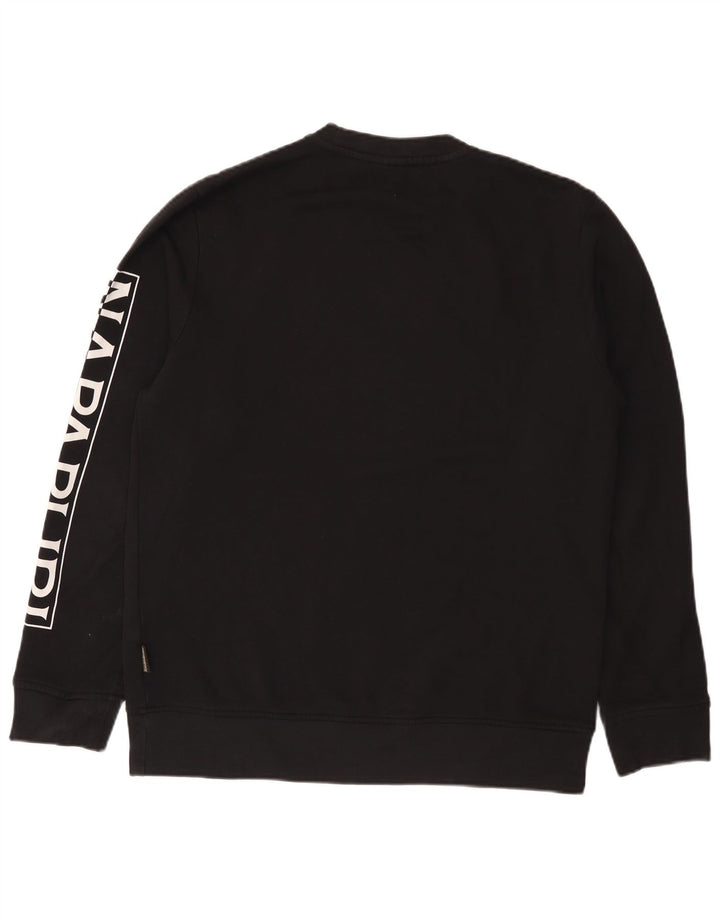 Felpa grafica da uomo Napapijri Maglione cotone nero medio