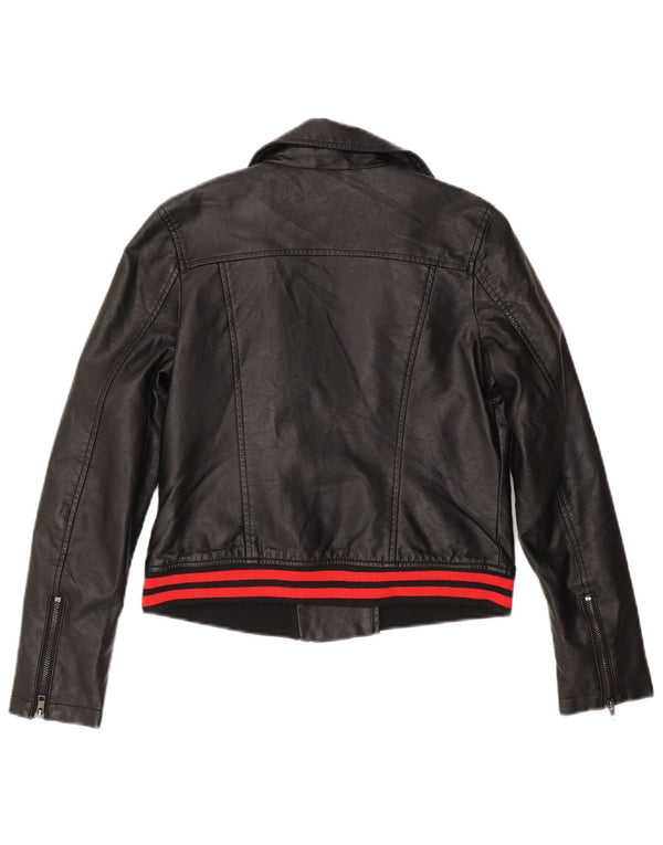 Giacca da motociclista in ecopelle da donna Von Dutch UK 10 piccola in poliuretano nero