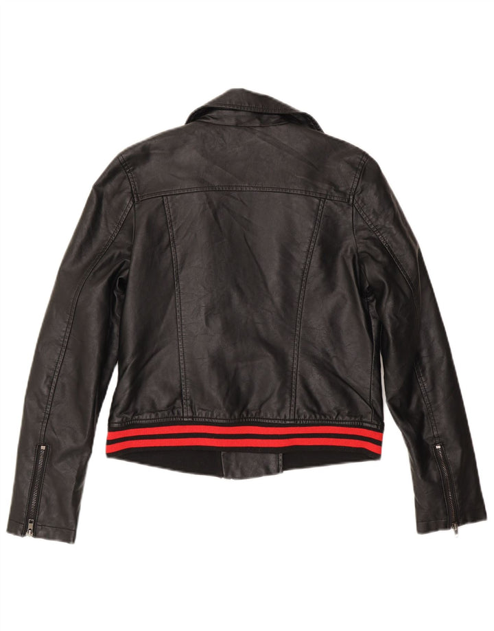 Giacca da motociclista in ecopelle da donna Von Dutch UK 10 piccola in poliuretano nero