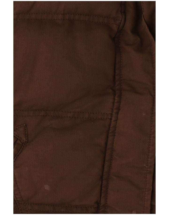 Gilet imbottito da donna Fat Face UK 14 grande cotone marrone