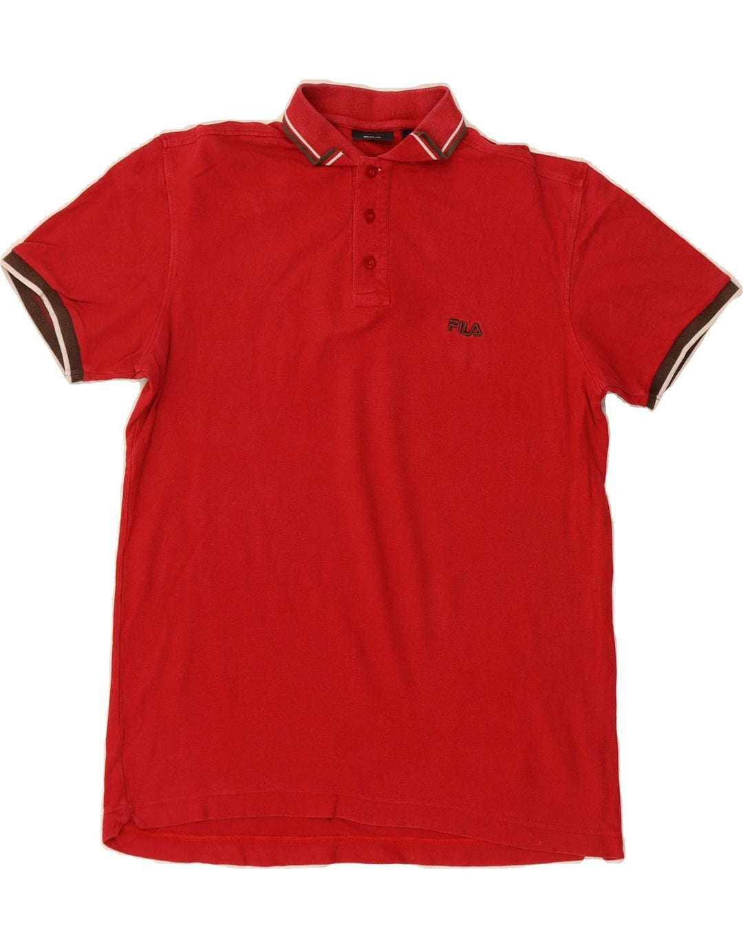 FILA Mens Polo Shirt Medium Red Cotton Vintage Fila and Second-Hand Fila from Messina Hembry 