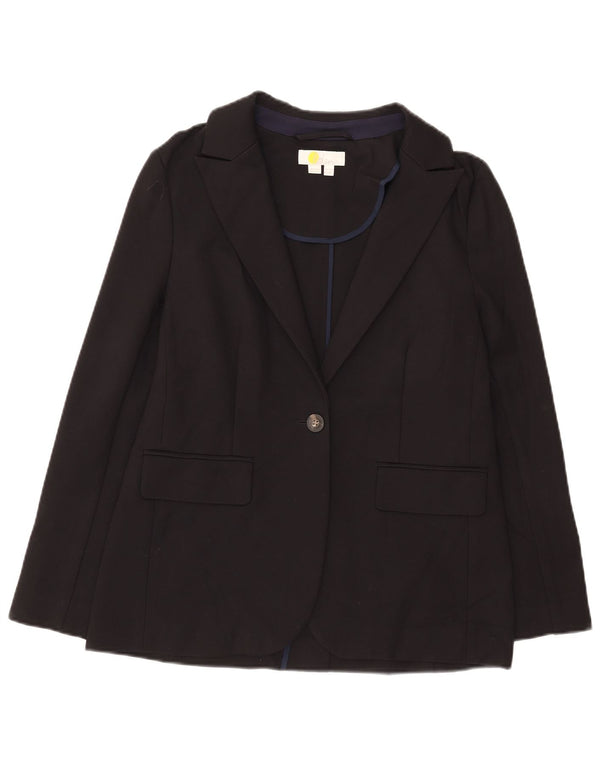 Giacca blazer da donna a 1 bottone Boden UK 12 viscosa nera media