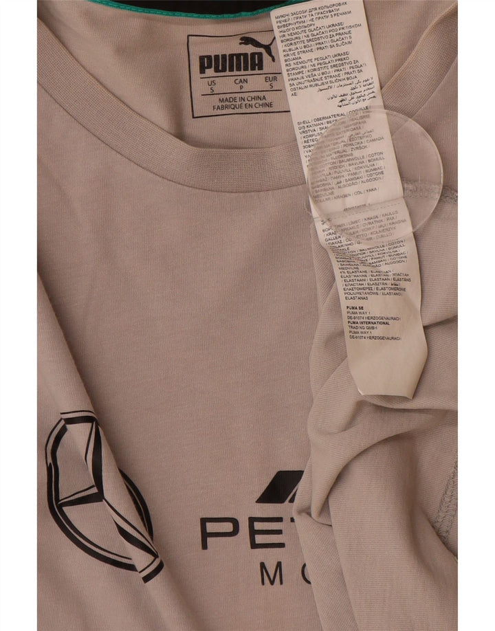 T-shirt grafica da uomo PUMA Top Small in cotone grigio