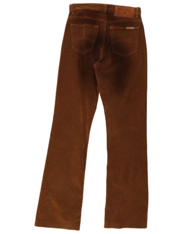 Pantaloni casual da donna vestibilità regolare Marlboro Classics W26 L30 cotone marrone