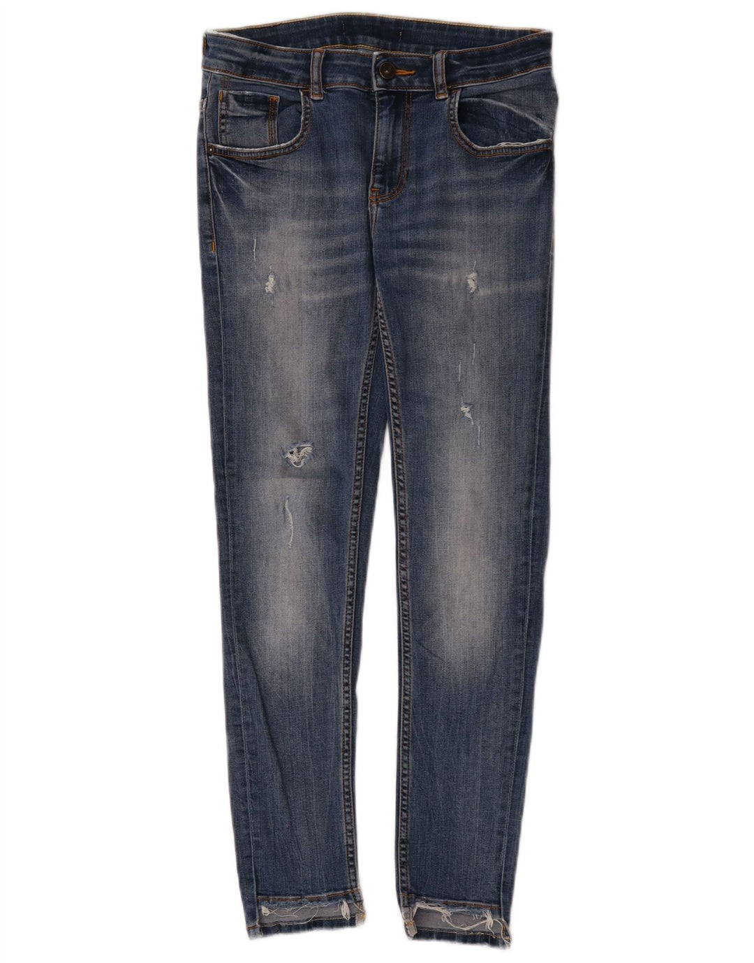 Jeans skinny effetto invecchiato Zara da donna W28 L27 Blu
