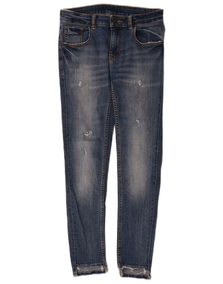Jeans skinny effetto invecchiato Zara da donna W28 L27 Blu