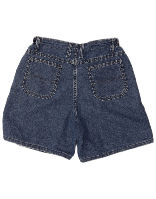 Pantaloncini di jeans a vita alta da donna Lee US 10 Large W30 cotone blu