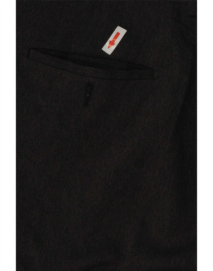Pantaloni da abito con pegging da uomo Marks & Spencer W38 L29 poliestere grigio