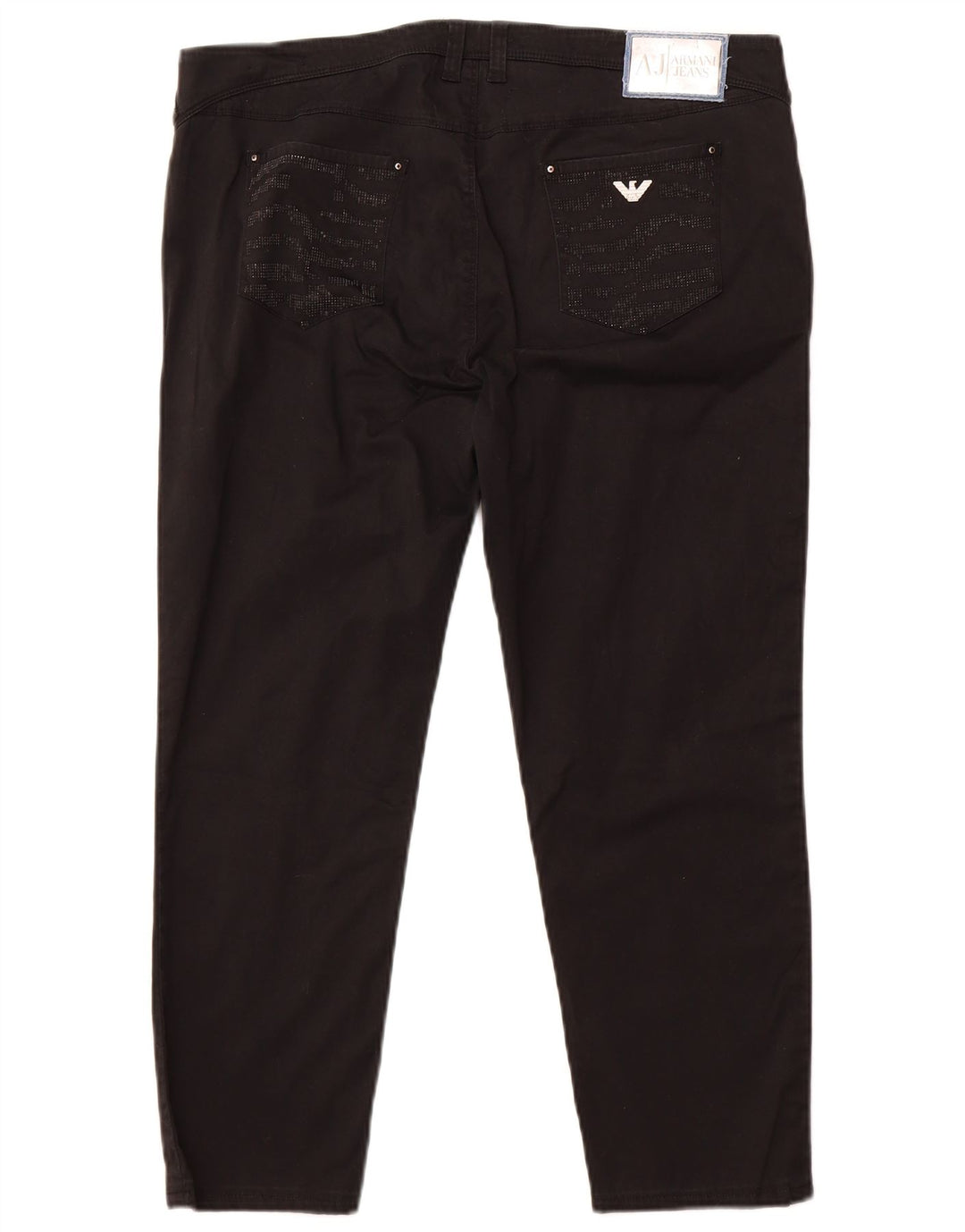 Pantaloni cropped slim da donna Armani W35 L25 cotone nero