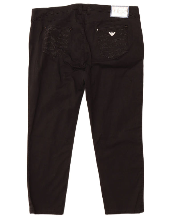 Pantaloni cropped slim da donna Armani W35 L25 cotone nero