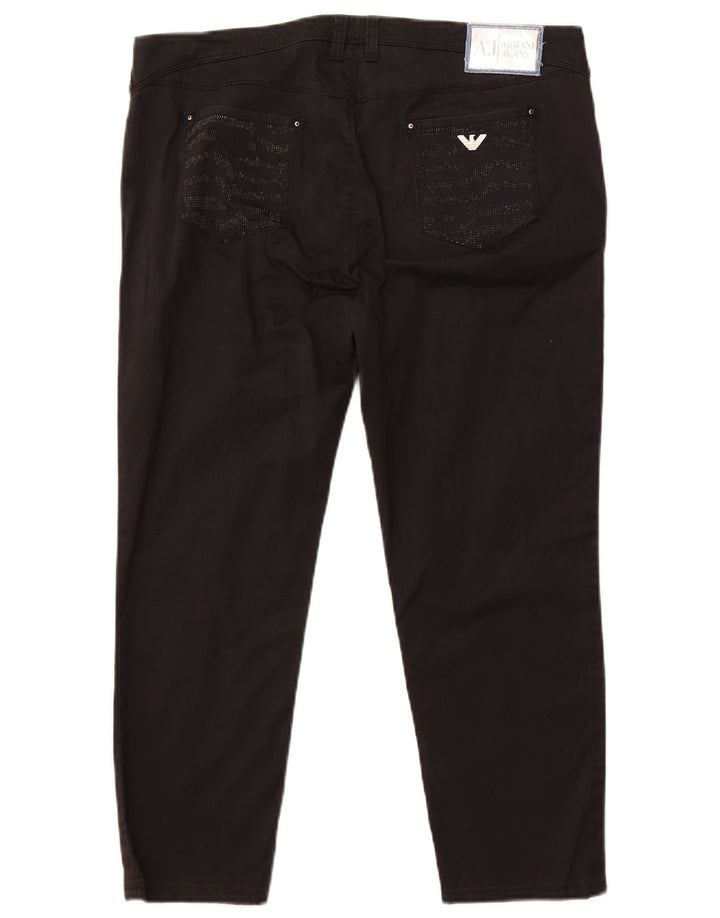 Pantaloni cropped slim da donna Armani W35 L25 cotone nero