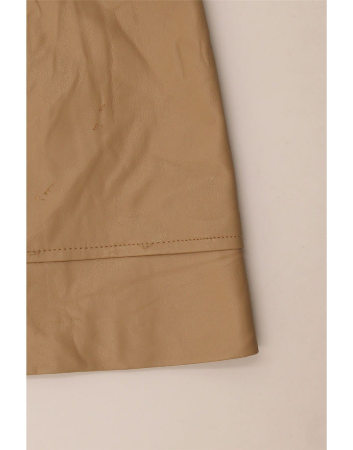 Gonna Zara da donna in ecopelle media W28 Beige