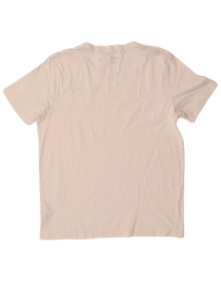 T-shirt da uomo PUMA Top in cotone bianco medio