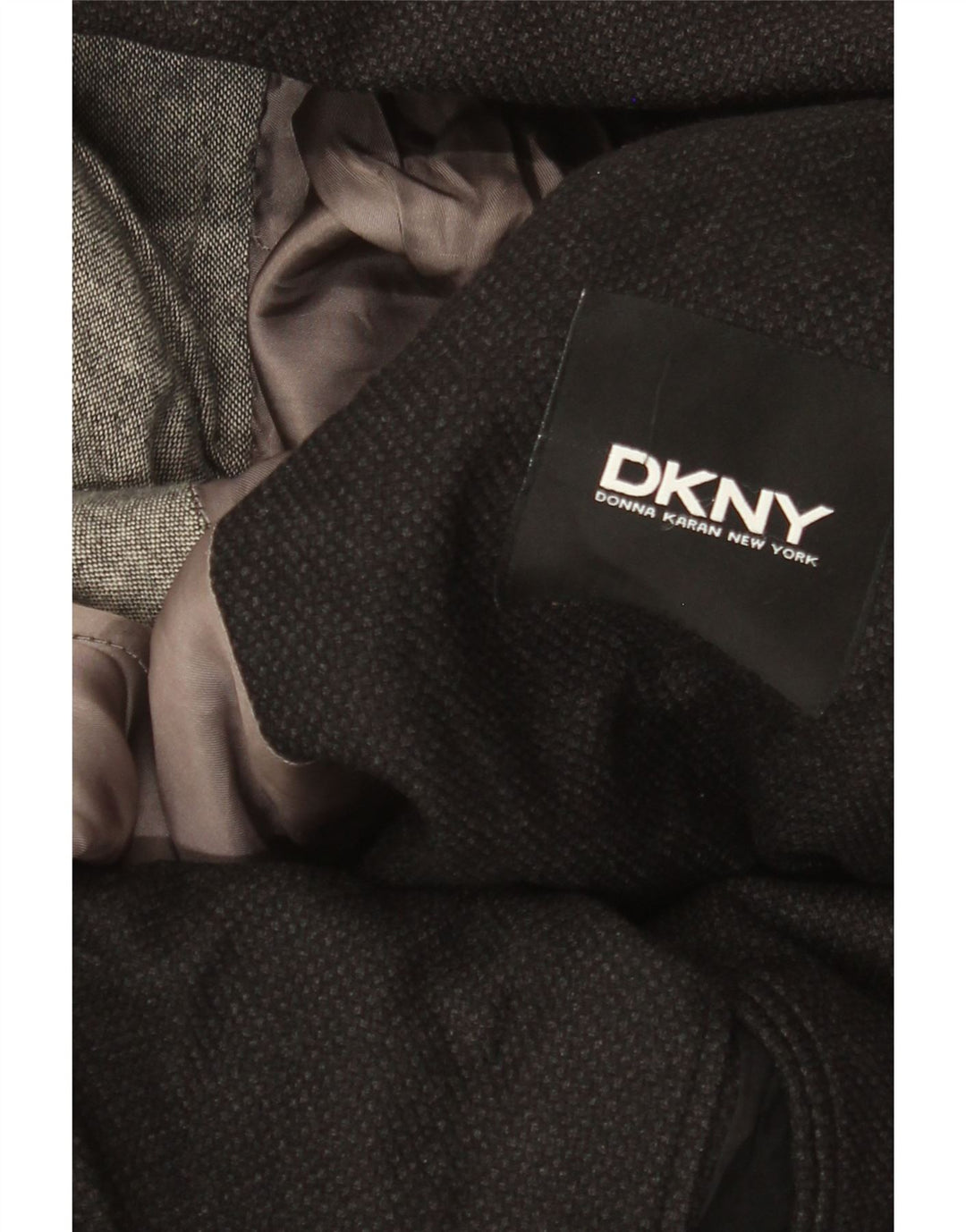 Giacca blazer da uomo a 2 bottoni Dkny UK 38 lana nera media