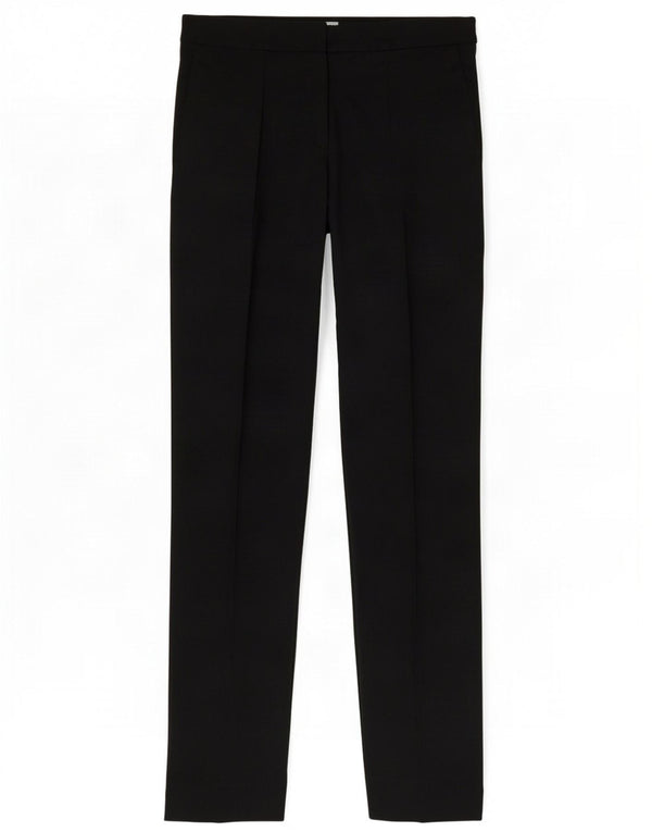Pantaloni da abito slim da donna Marks & Spencer UK 8 piccoli W28 L30 viscosa nera