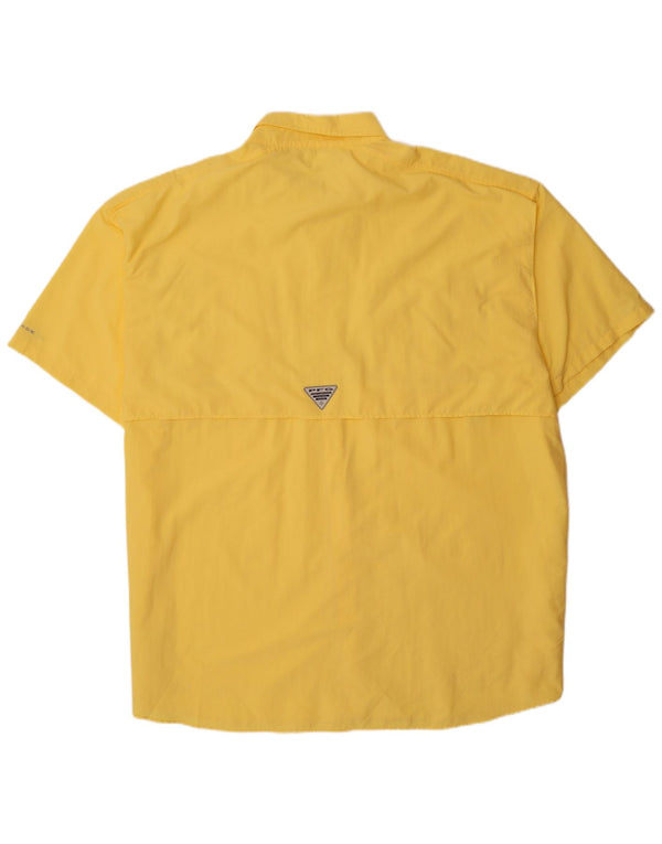 Camicia a maniche corte Columbia Omni-Shade da uomo 3XL nylon giallo