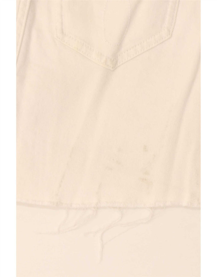 Minigonna grafica da donna Calvin Klein Jeans W26 piccola in cotone bianco