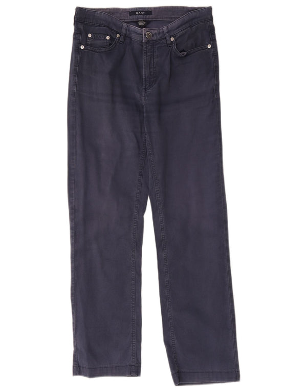 Pantaloni casual da donna Gant Bootcut vestibilità regolare W28 L27 cotone blu navy
