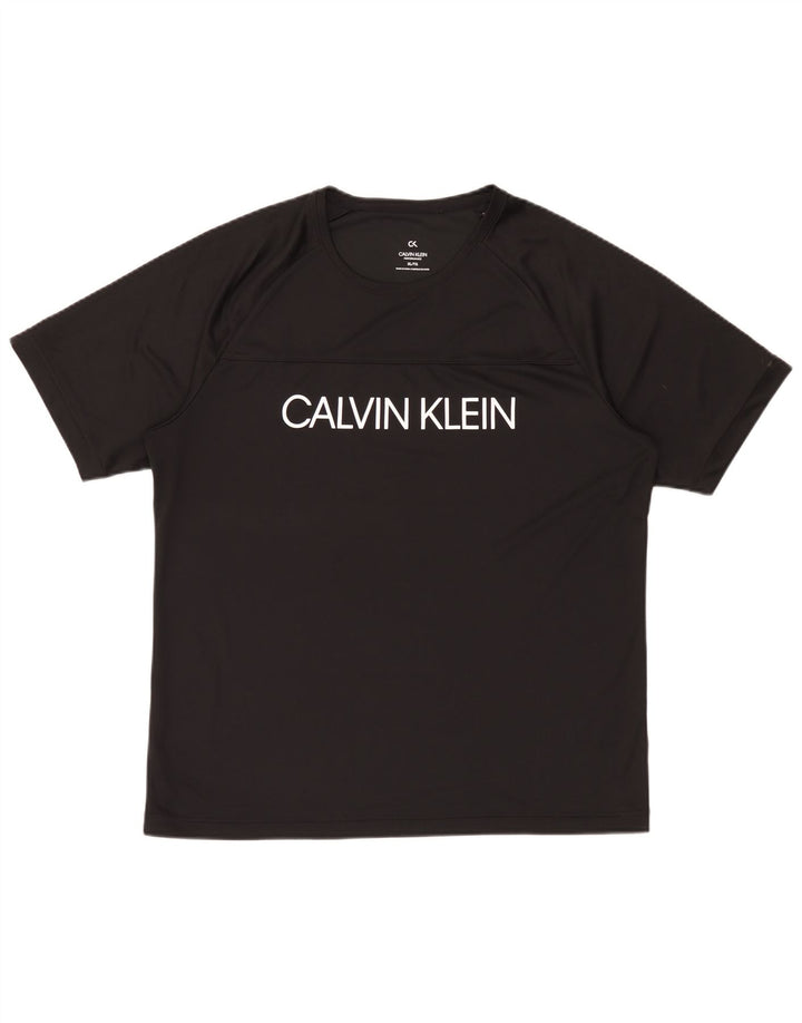 Maglietta grafica da uomo Calvin Klein Performance Top XL poliestere nero