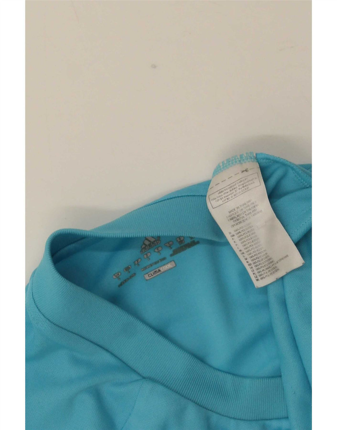 Adidas Uomo Climalite Top manica lunga grande blu Colourblock in poliestere