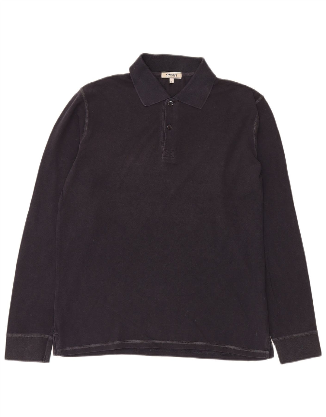 Polo da uomo a maniche lunghe GEOX Respira blu medio medio