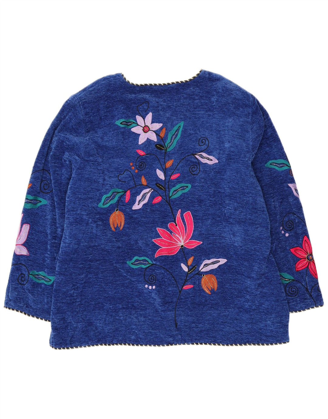 Maglione cardigan da donna INDIGO MOON EU 42 4XL Blu floreale