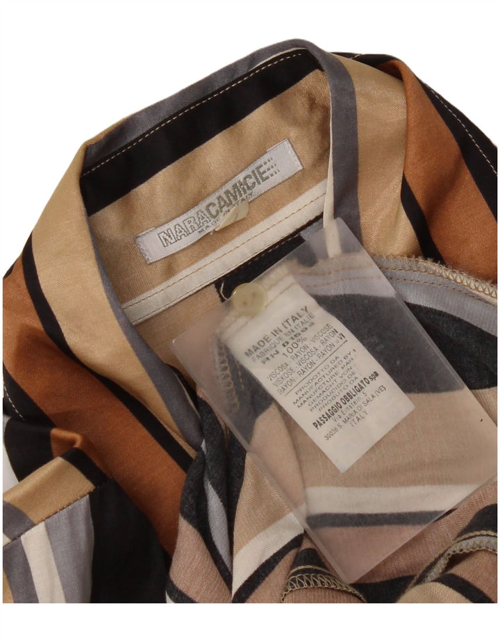 Camicetta camicia da donna Naracamicie UK 12 Viscosa a righe multicolore media
