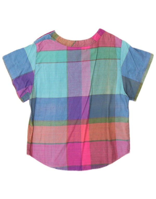 Top camicetta da donna Express UK 14 cotone a quadri multicolore medio