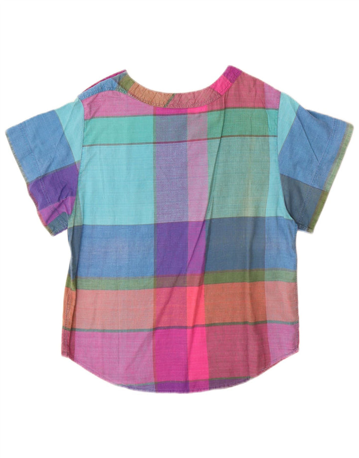 Top camicetta da donna Express UK 14 cotone a quadri multicolore medio