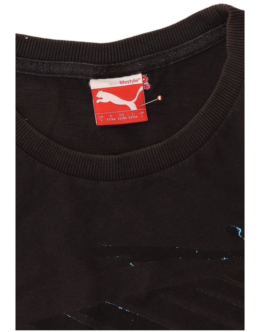 T-shirt grafica PUMA da uomo grande nera