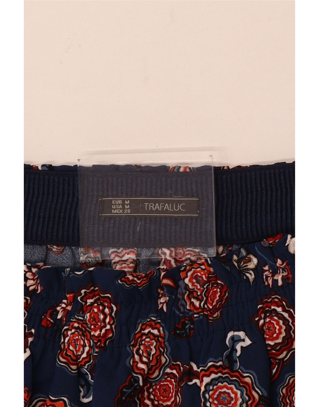 Minigonna da donna Zara media W28 blu navy floreale