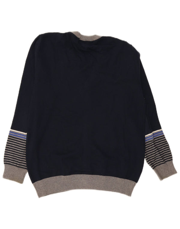 Cesare Paciotti 4US Maglione Cardigan Bambino 15-16 Anni Blu Navy a Righe
