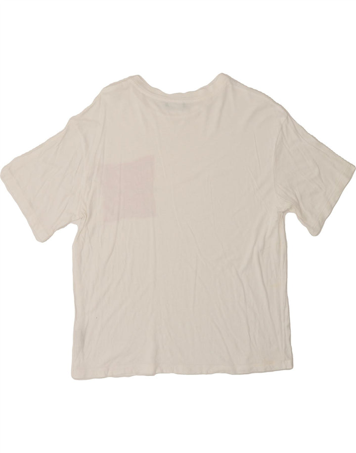 BENETTON Mens Graphic T-Shirt Top Small White Cotton Vintage Benetton and Second-Hand Benetton from Messina Hembry 