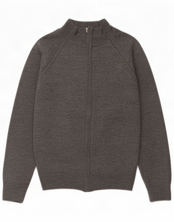 Maglione cardigan da uomo Zara grande grigio lana
